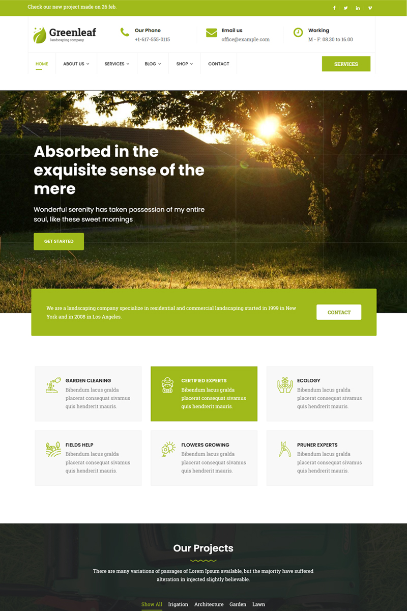 Responsywny szablon Joomla Greenleaf - Gardening, Lawn & Landscaping #78541 - zrzut ekranu