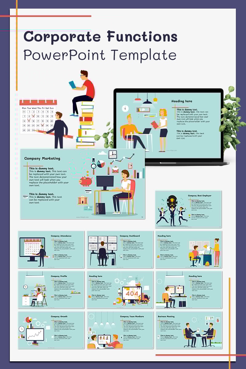 Tema PowerPoint #78567 "Corporate Functions" - screenshot