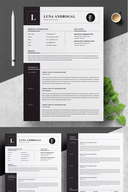 Template #78714 Page Resume Webdesign Template - Logo template Preview