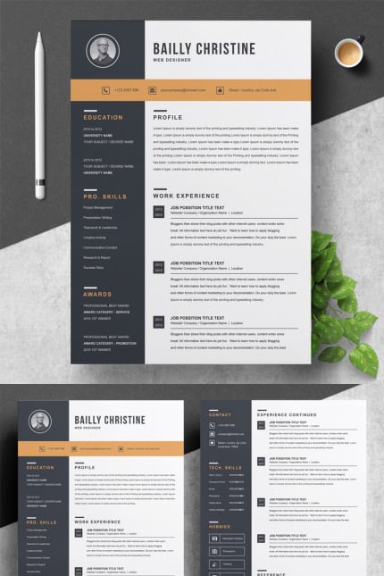 Template #78723 Page Resume Webdesign Template - Logo template Preview
