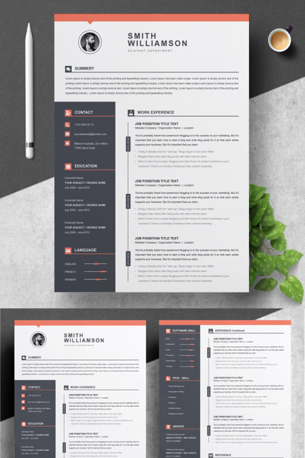 Template #78784 Page Resume Webdesign Template - Logo template Preview