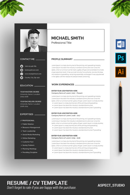 Template #78794 Page Resume Webdesign Template - Logo template Preview