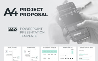 A4 Project Proposal PowerPoint template