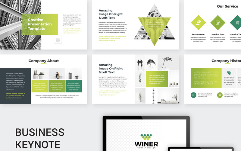 Green Creative Business - Keynote template Keynote Template