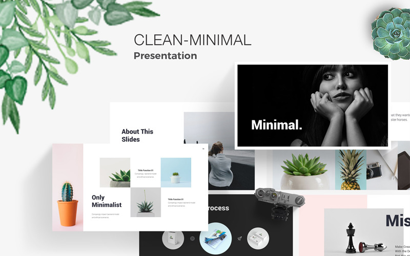 Minimal I Clean PowerPoint template PowerPoint Template