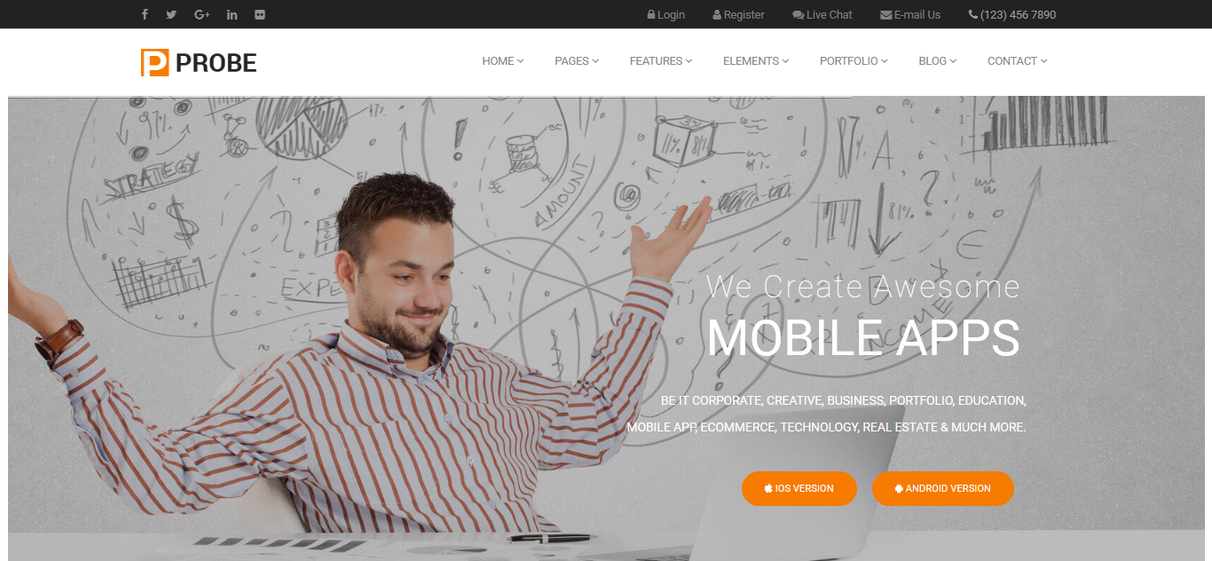 Probe - Responsive Multipurpose Joomla Template - screenshot