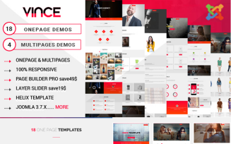 Vince - One Page & Multi Page Joomla 5 Template