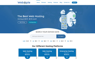 Webople - Domain & Hosting PSD Template