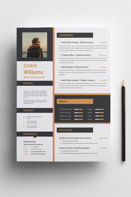 Template #78803 Cv Printable Webdesign Template - Logo template Preview