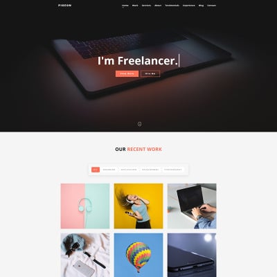 Pigeon - Personal Portfolio Landing Page Template №78839