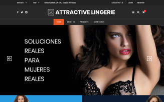 Attractive Lingerie Store PSD Template