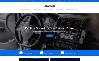 Carsell - Car Audio Multipage Clean OpenCart Template