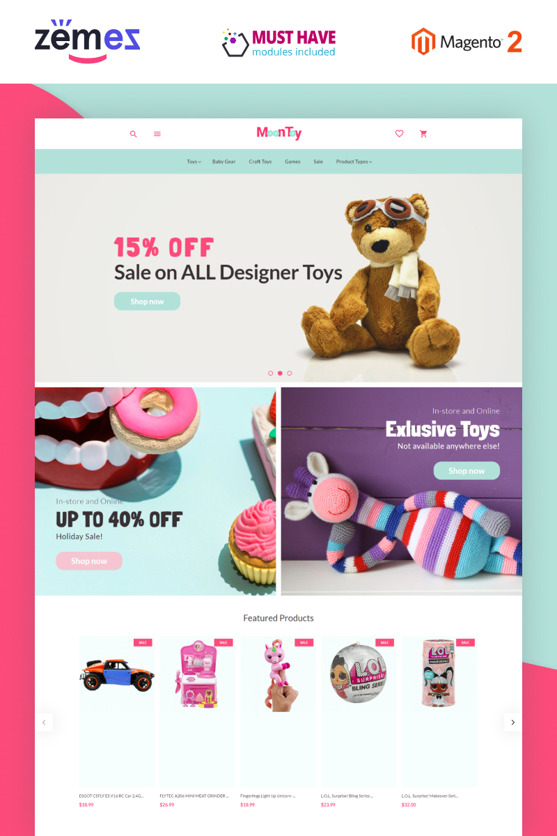 MoonToy - Toys Store Template №78896