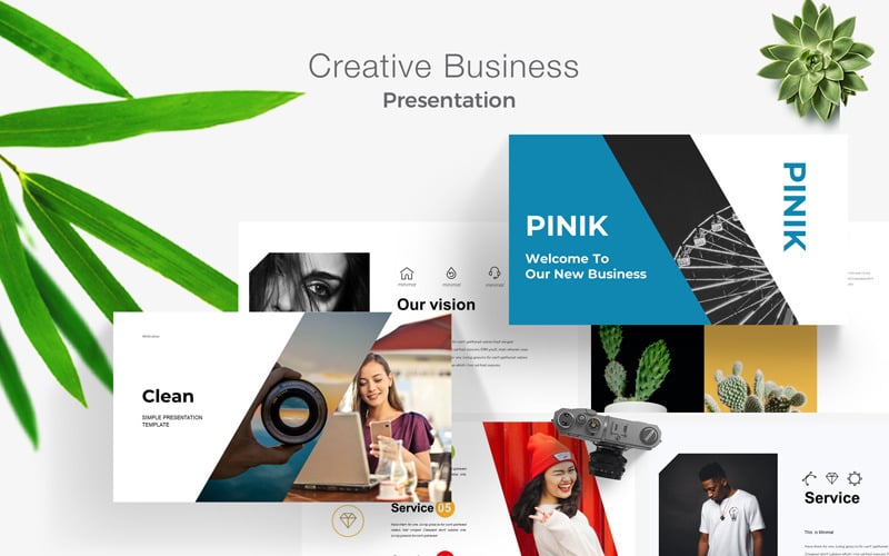 Pinik - Creative Business PowerPoint template PowerPoint Template