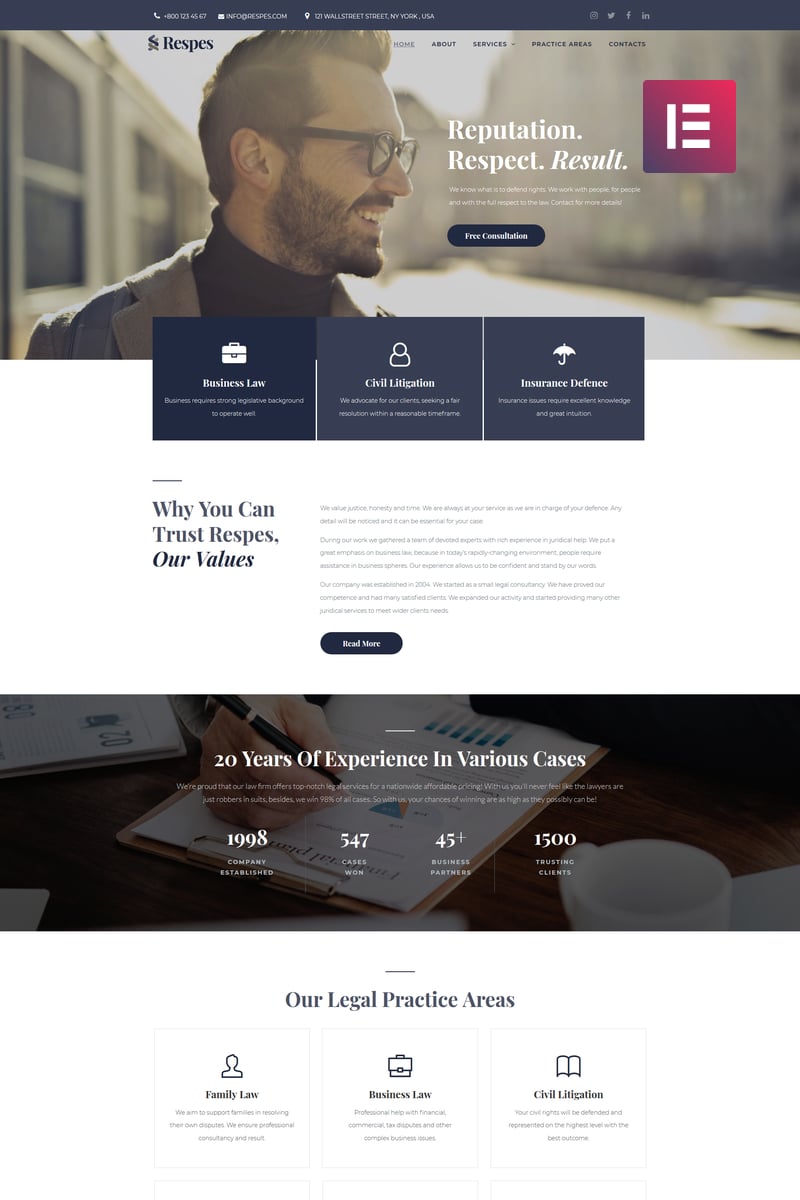 Respes - Lawyer WordPress Theme