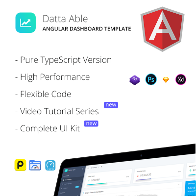 Tema Admin Responsive #78804 "Datta Able Angular 7" #78804