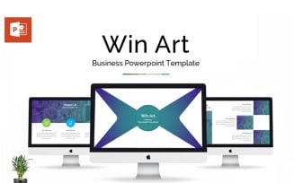 Win Art Business Presentation PowerPoint template