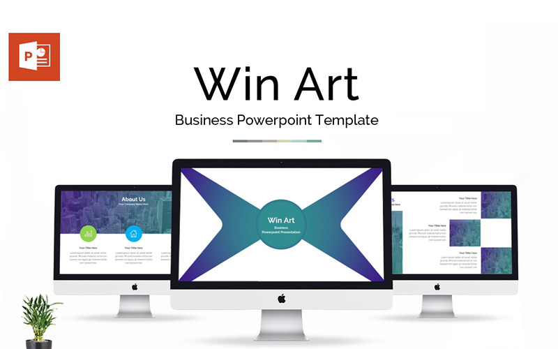 Win Art Business Presentation PowerPoint template PowerPoint Template