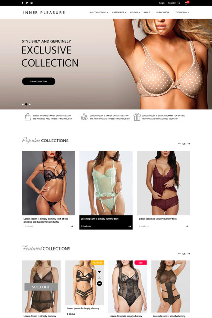 Template #78987 Underwear Women Webdesign Template - Logo template Preview