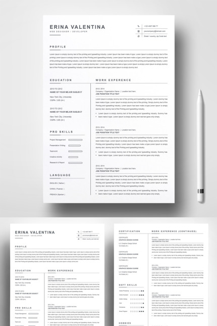 Template #78993 Page Resume Webdesign Template - Logo template Preview