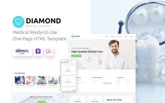 Diamond - Dentistry Clean HTML Bootstrap 5 Landing Page Template