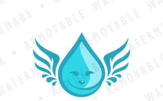 Droplet Angel Logo Template