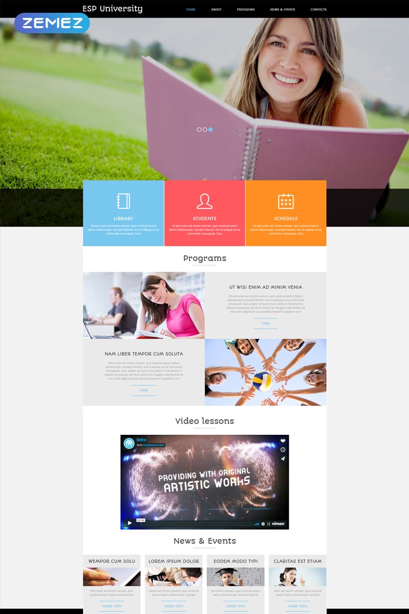"ESP University - Education Center Modern" thème Joomla adaptatif #78976