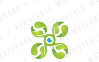 Green Drone Logo Template