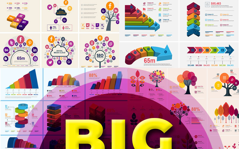 Infographic Bundle | 900+ Vector Elements Infographic Element