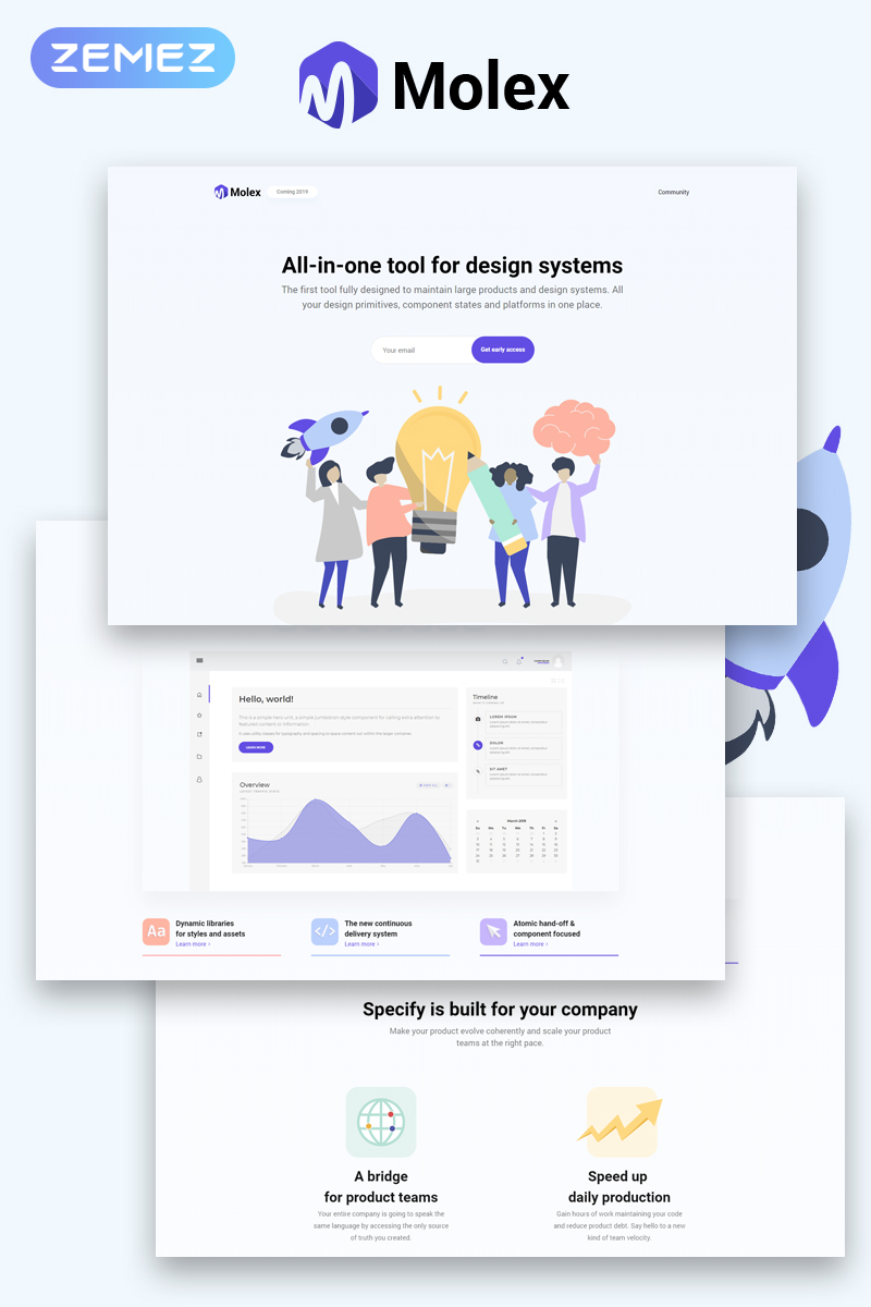 "Molex - Special landing Elementor" Responsive WordPress thema №78912 - screenshot