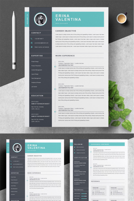 Template #79002 Page Resume Webdesign Template - Logo template Preview