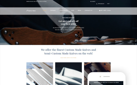 Knives store - Weapons Store Clean Shopify Theme