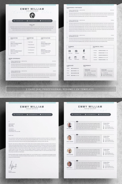 Template #79016 Page Resume Webdesign Template - Logo template Preview