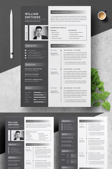 Template #79026 Page Resume Webdesign Template - Logo template Preview