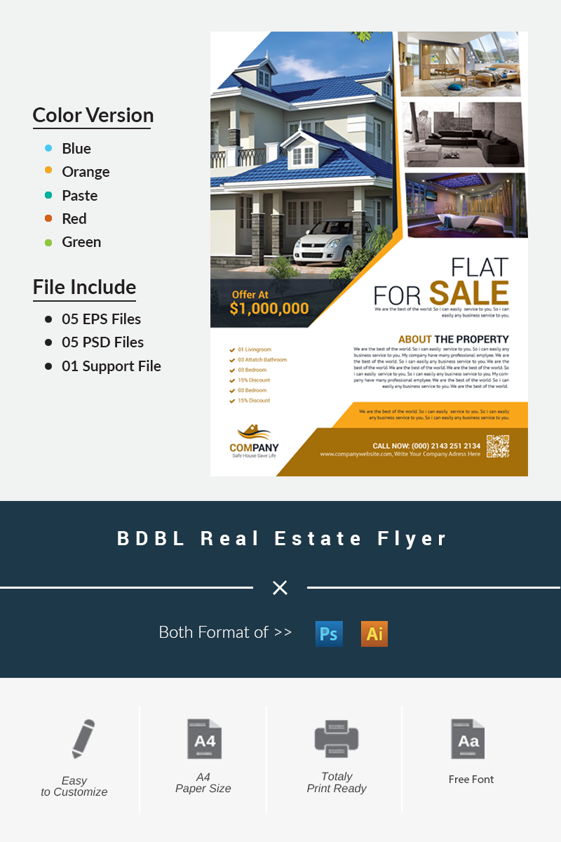 BDBL Real Estate Flyer - Corporate Identity Template