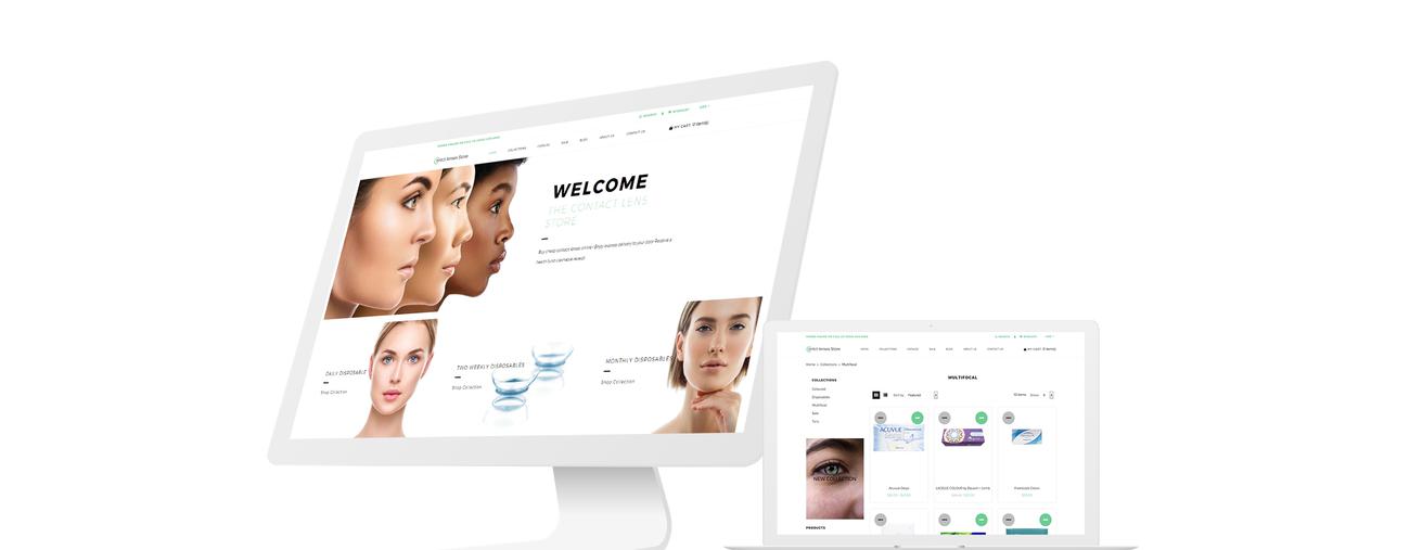 чистая тема оптометриста shopify