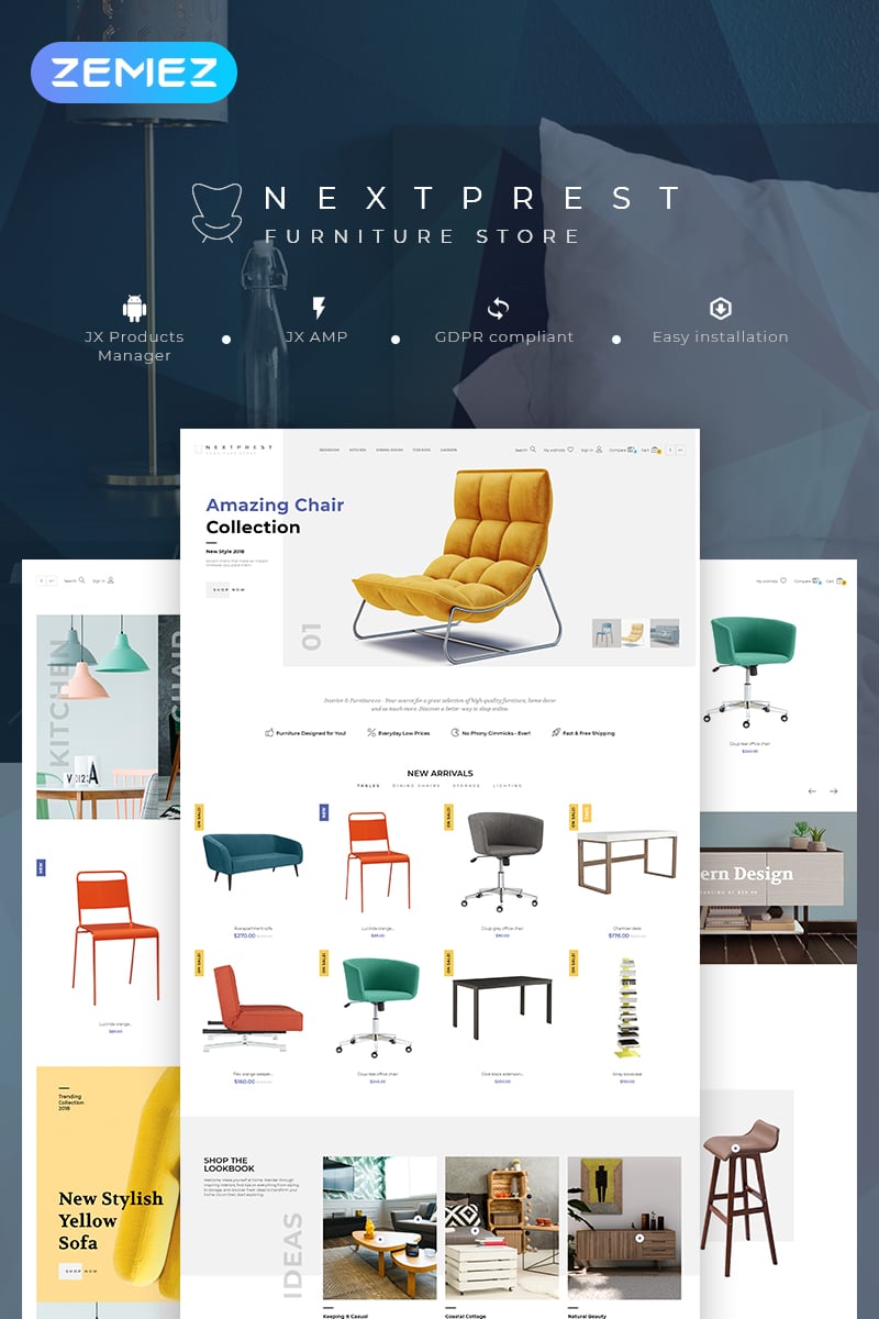 Nextprest - Furniture Store Clean Bootstrap Ecommerce PrestaShop Theme - screenshot