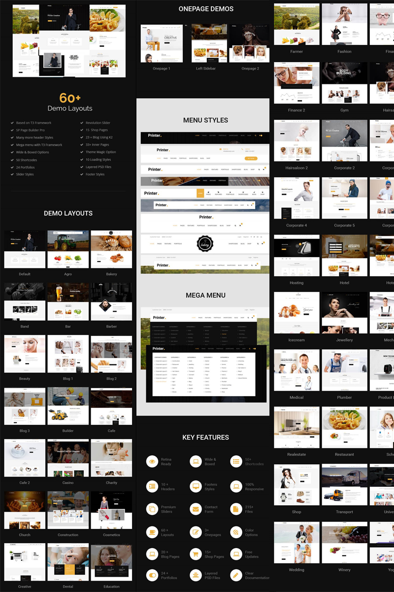 "Printer - Responsive Multipurpose" thème Joomla adaptatif #79092