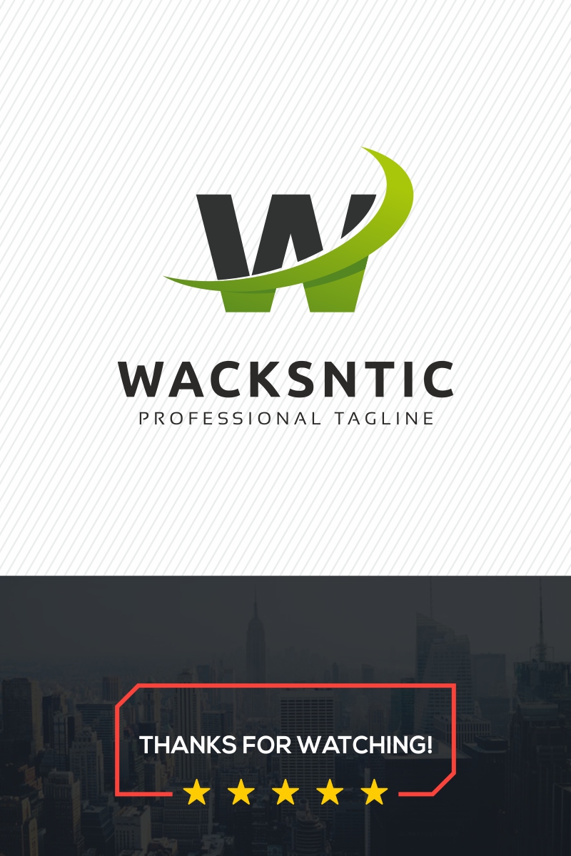 Template di Loghi #79075 "W Letter - Wacksntic"