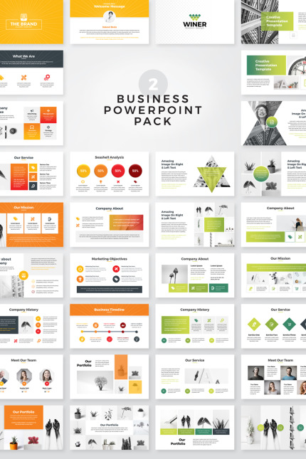 Template #79128 Powerpoint Business Webdesign Template - Logo template Preview