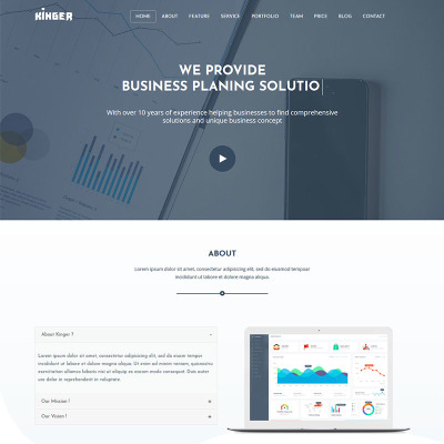 Kinger - Personal / Business Portfolio Landing Page Template