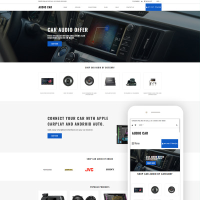 Audio Car - Car Audio Multipage Modern Shopify Theme Shopify Theme #79157