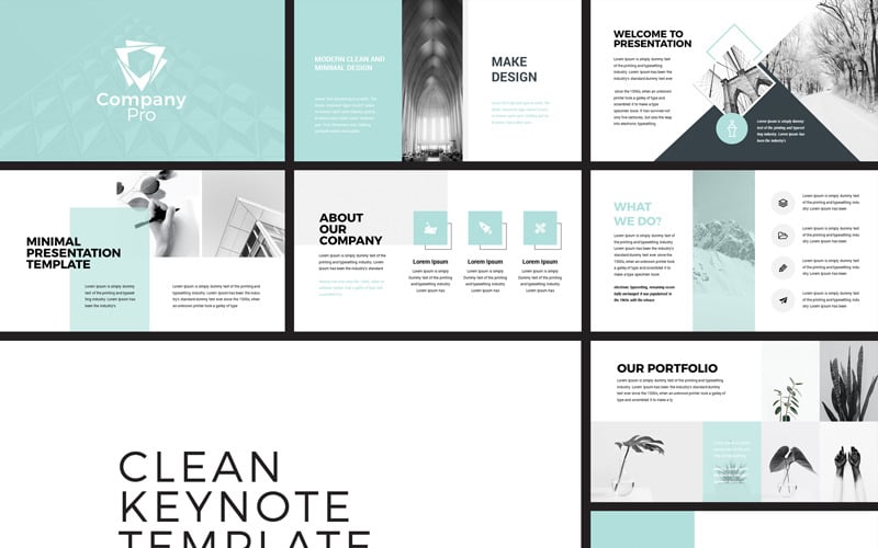 Company Pro Clean Business - Keynote template Keynote Template