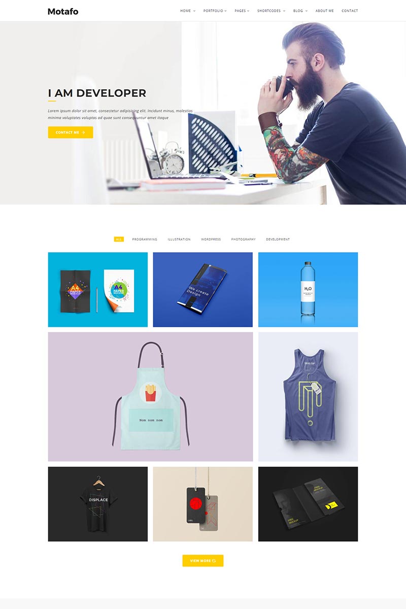 Responsive Motafo Minimal Portfolio Web Sitesi #79160 - Ekran resmi