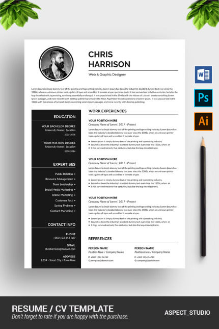 Template #79214 Page Resume Webdesign Template - Logo template Preview