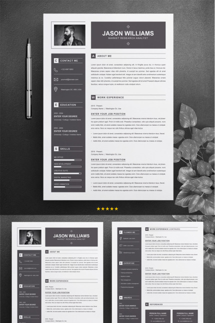 Template #79226 Page Resume Webdesign Template - Logo template Preview