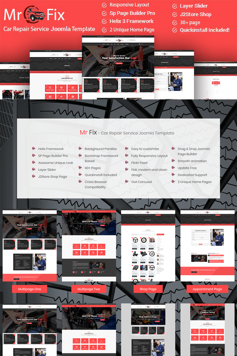 Mr Fix - Car Repair Service Business Joomla 5 Template