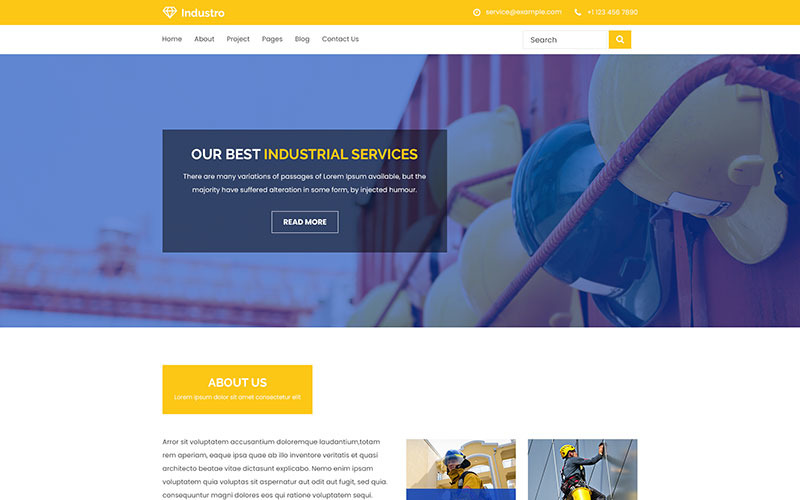 Industro | Industrial, Engineering and Factory PSD Template