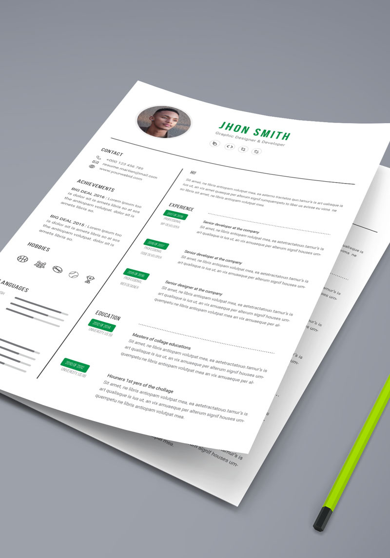 Modern Bold Resume Resume Template 79233