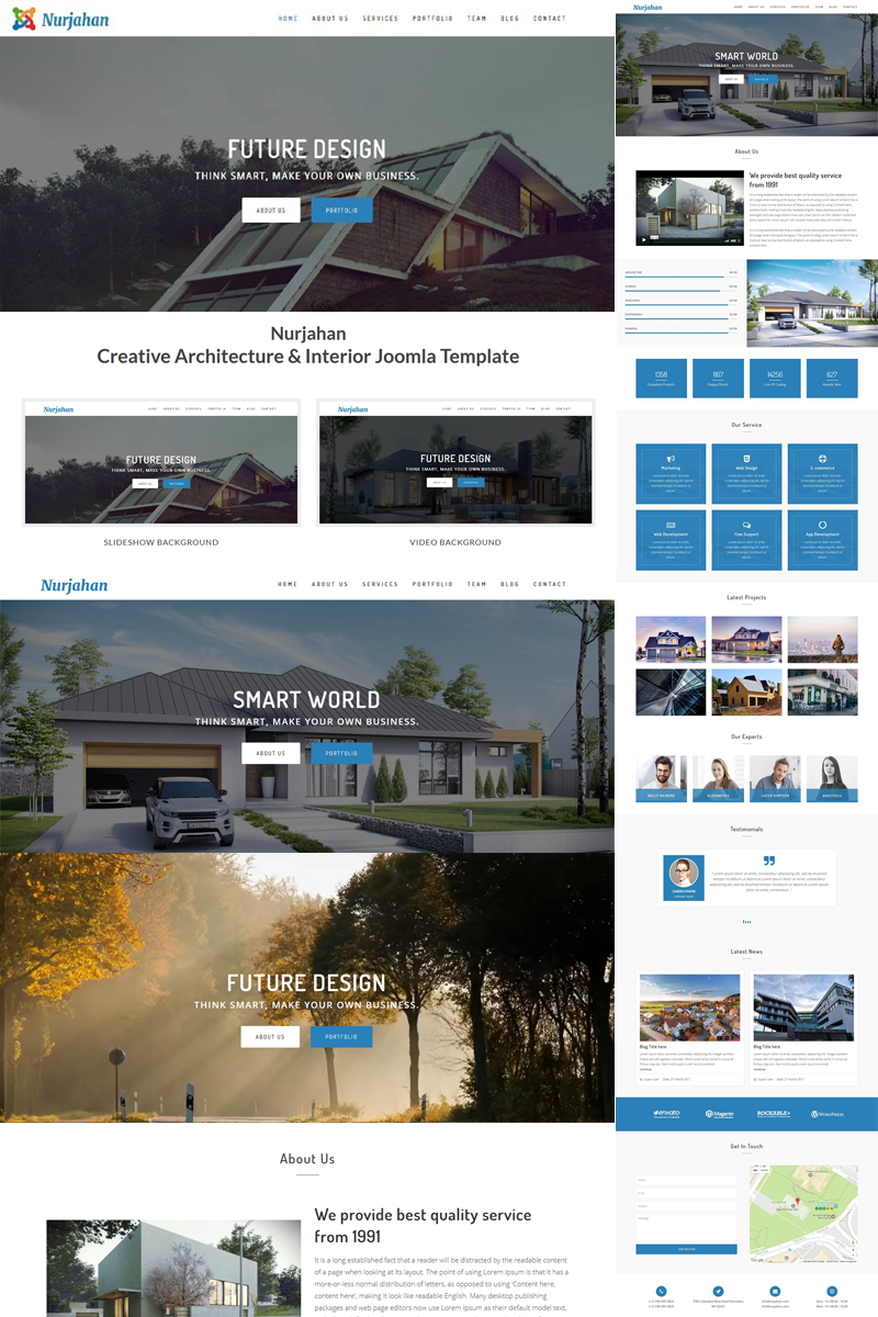 "Nurjahan - Architecture & Interior" thème Joomla #79239